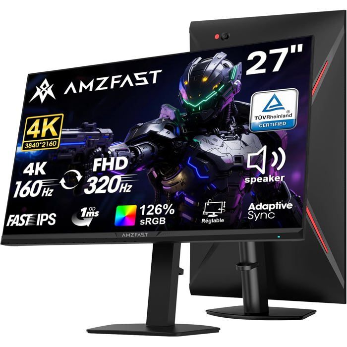 Écran PC Gamer Amzfast AMZG27F6U 27 pouces Dual Mode 4K/FHD Fast IPS