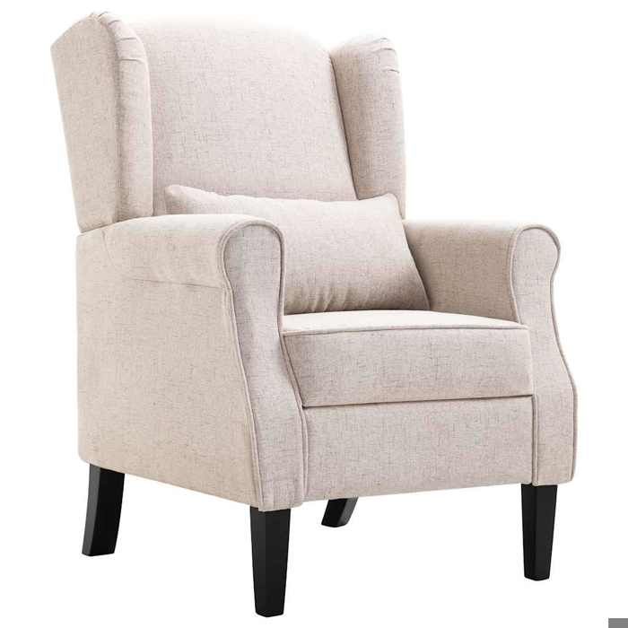 Beige Fauteuil simple Magnifique Fauteuil beige tissu 68x73x101cm CL8170664