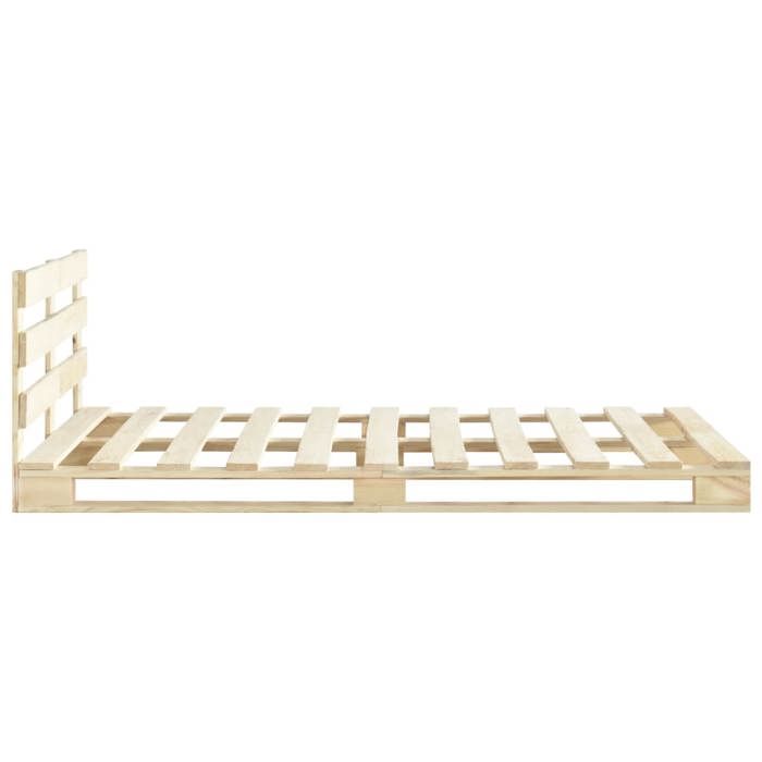 RUIG - TOP Meuble de Couchage - SWEETY - Cadre de lit de palette - Structure de lit - sans matelas - bois massif pin 200x200cm 2344
