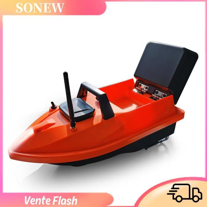 Bateau Appât Pêche 600 M Avec GPS, LED 7 Couleurs Et Double Moteur 390 – Positionnement 99 Points, Batterie Li-ion 5200 MAh – Télécommande LCD – ABS Étanche