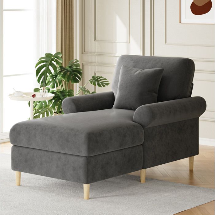 Fauteuil relax rembourré pliable convertible en lit velours XXL pour salon et chambre Gris