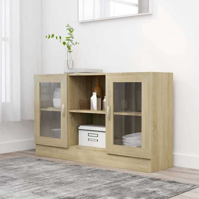 Armoire à vitrine Chêne sonoma 120x30 5x70 cm Bois dingénierie - Cadre durable - design élégant(3348)