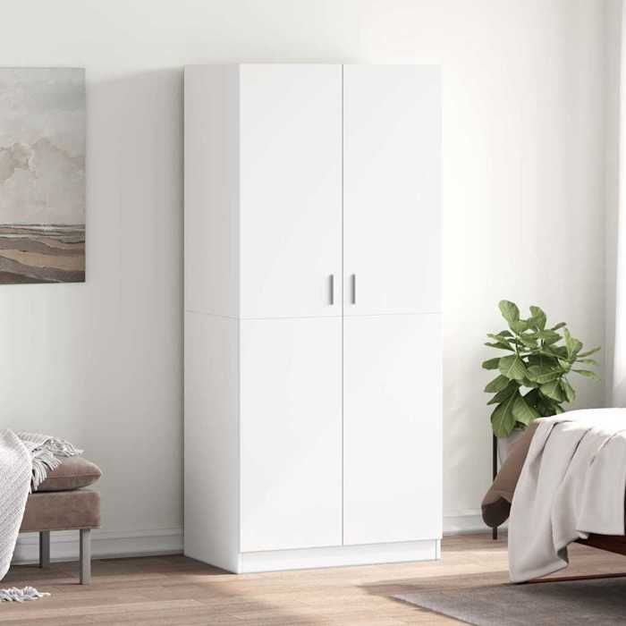 1 PC Garde-robe- FLOATING - moderne-desgin - Blanc 80x52x180 cm Bois d’ingénierie&01_14731