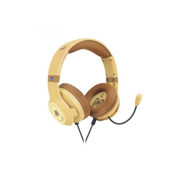 Casque Gaming (Animal Crossing) pour Nintendo Switch 2 - Marron - Jack 3 5 mm - Par-dessus les oreilles - Coussinet doreille