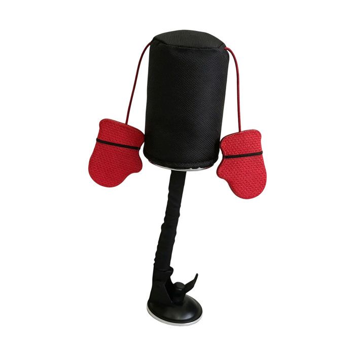 AUCUNE Sac de boxe chat avec gants de boxe AUCUNE Jouet de sac de boxe pour chat 1 Cat Punching Bag animalerie jouet Noir et rouge