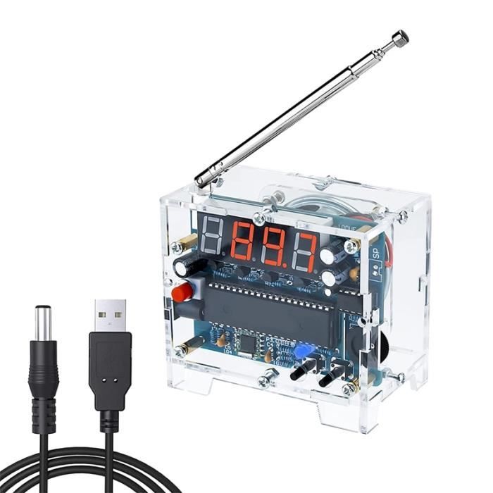 Qiilu Radio FM Mini Récepteur Sans Fil Portatif De Traitement De Signal Numérique De Radio De FM