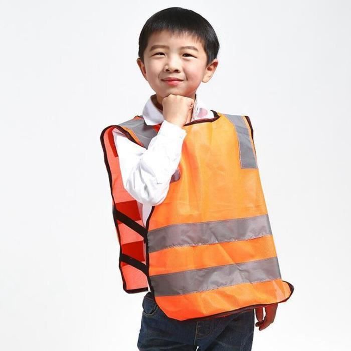 Lot De 8 Gilets De Sécurité Haute Visibilité Pour Enfants (3-12 Ans) - Jaune Fluo & Bandes Réfléchissantes - École, Vélo, Activités