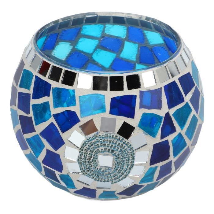Décoration Table Fête Bougie QHYK Bougeoirs Verre Votifs, Lot De 6, Photophore Verre Bougeoir Chauffe Plat