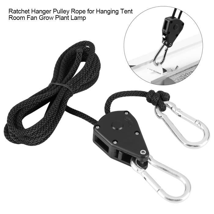 4 Cintres à Cliquet Réglables - Porte 68kg/Paire - Pour Luminaires, Pots De Jardinage