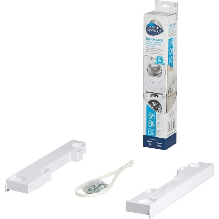 Kit Superposition Lave-linge Tectake 46-66cm - Cadre Universel Avec Corde à Cliquet Pour Machine à Laver & Sèche-linge