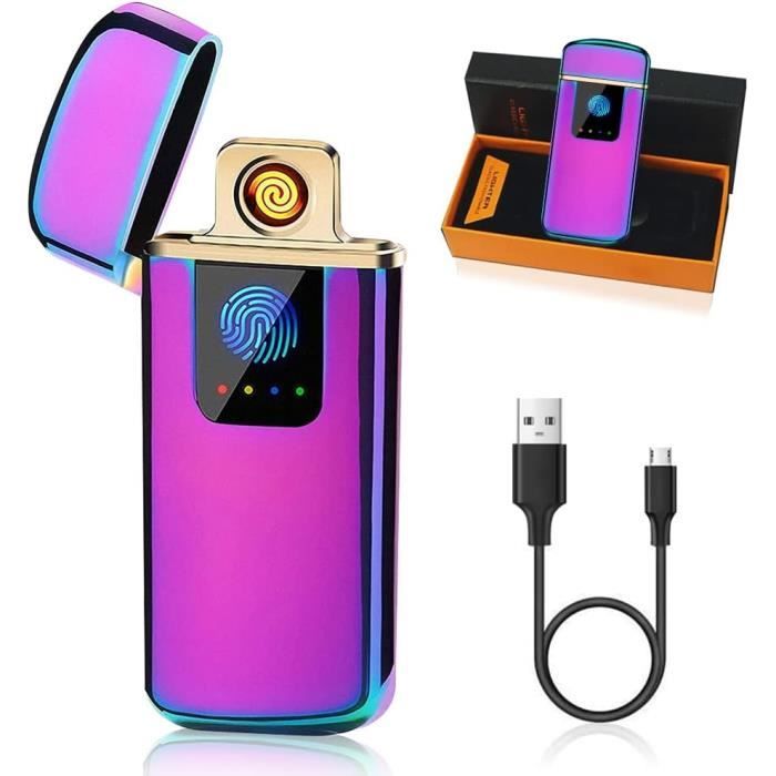 Briquet électrique Rechargeable USB-C - Sans Flamme, Coupe-vent - Protection 7s Auto-off - Cadeau Pour Papa, Fête Des Pères