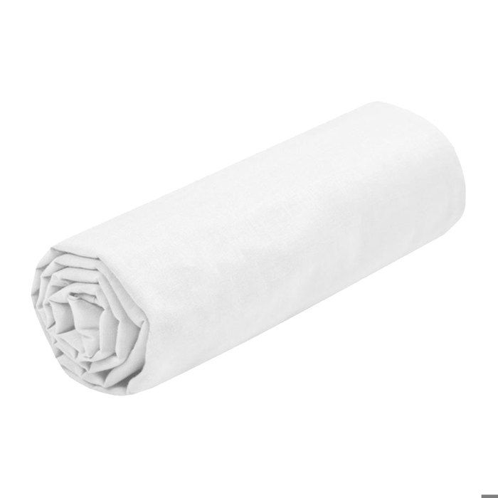 Drap housse uni Blanc 160 x 200 cm collection Eden Drap housse uni Blanc 160 x 200 cm collection Eden
