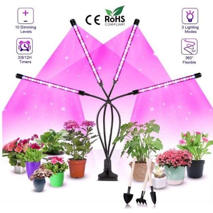 Lampe Pour Plantes Interieur, LED à Spectre Complet 5 V DC, USB Lampe De  Plante, Phytolamp à Intensité Variable Pour Plantes, [600]