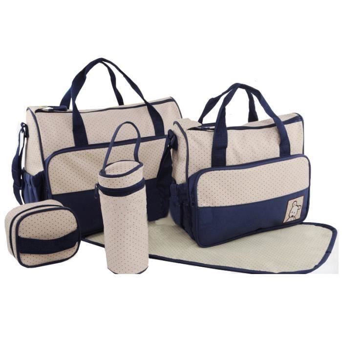 5pcs Sac à Main Langer Bébé Maman pour Promenade Vert
