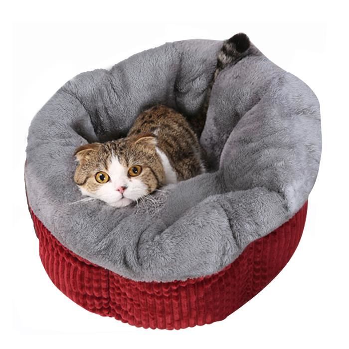 Lit Pour Chat Toison Lits Pour Chiens Intérieur Chat Nid Sac De Couchage Pour Chats Petits Chiensrouge