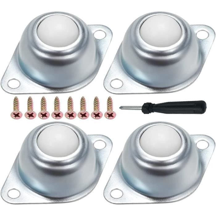 Lot De 5 Roulements De Transfert à Billes En Acier - Pour Système De Convoyage, Support Jusqu'à 15kg - Dimensions 48x32x20mm, Trous 4mm