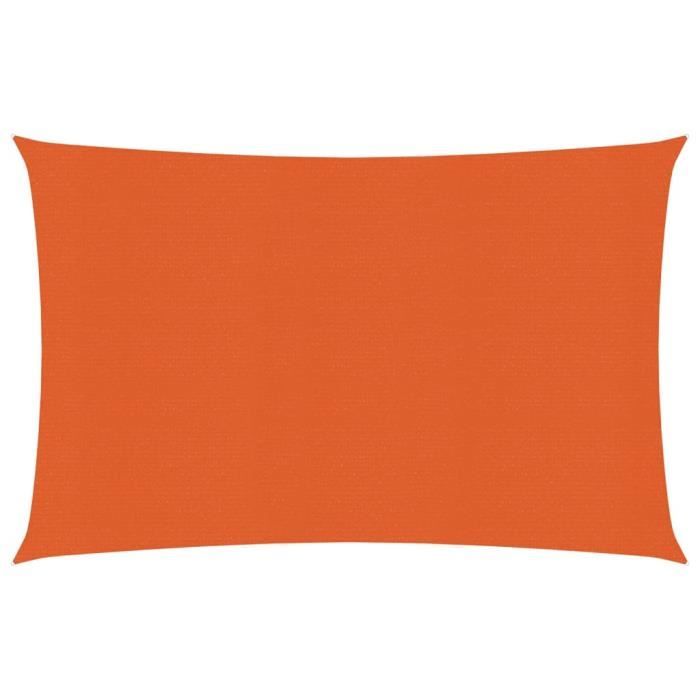 Voile D'ombrage Rectangulaire 3.5x4.5m - HDPE, Protection UV 95-98%, Anneaux Inox, Beige