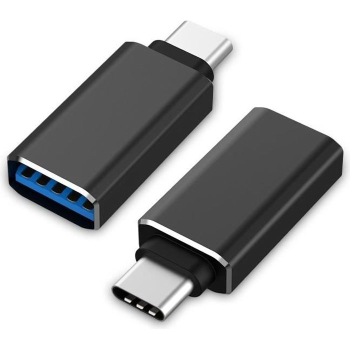 Adaptateur USB-C Femelle Vers USB-A Mâle – Chargeur Rapide Blanc Universel