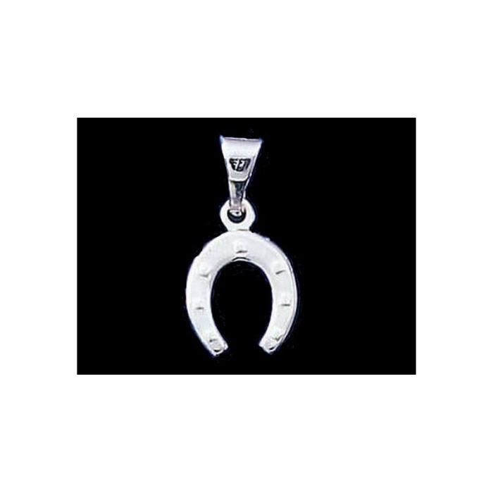 Fer De Cheval - Pendentif en Argent 925 - Symbole Porte-Bonheur Équitation - Ri - Ferme - Jodhpurs - Chevalier - Fortuna