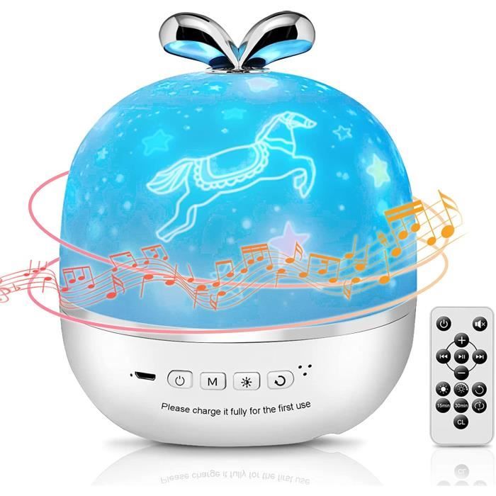 Projecteur De Veilleuse Etoilee Lampe Musicale Et Lumineuse Et Lumineuse 360 Rotation 6 Films De Projection 8 Chansons Plafond 84 Cdiscount Puericulture Eveil Bebe