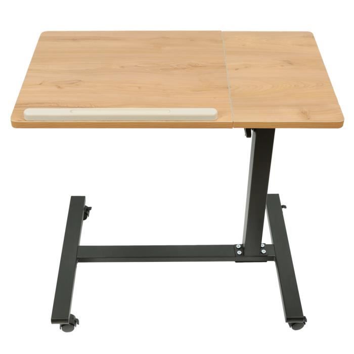 Bureau Roulant Réglable Pour Lit Et Canapé - Table Mobile Avec Roulettes | Idéal Télétravail, Petit-déjeuner Au Lit - 5