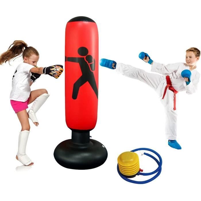 Sac de frappe sur pied pour enfant - Sac de frappe gonflable - Équipement de sport - Pour la