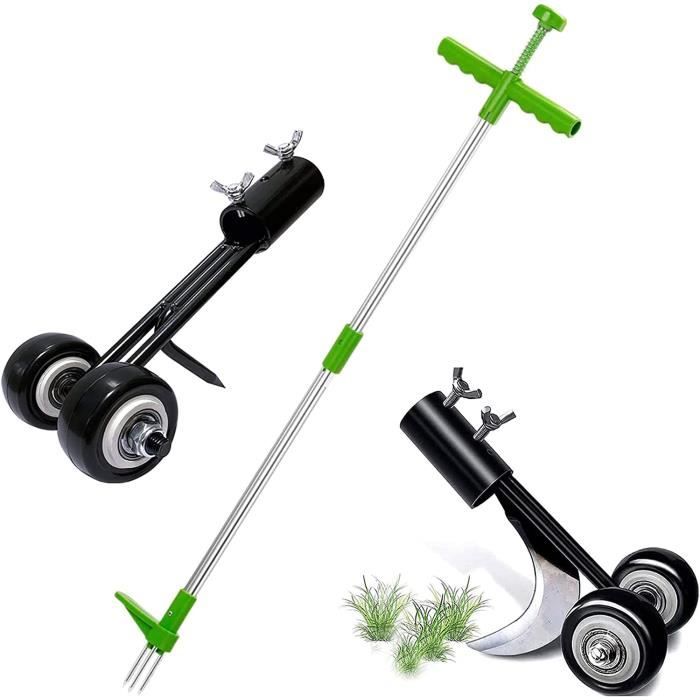 Desherbeur Manuelgriffe Jardin Rotative Pince Telescopique Arrache Mauvaise Herbe Nettoyage
