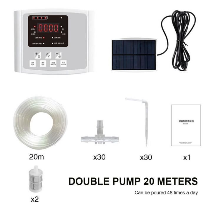 Système d'Arrosage Automatique Dispositif d'Arrosage avec Minuterie Kit d'Irrigation Goutte à Goutte pour Plantes en Pot Arrosage de Vacances Système d'Arrosage Automatique Dispositif d'Arrosage avec Minuterie Kit d'Irrigation Goutte à Goutte pour Plantes en Pot Arrosage de Vacances