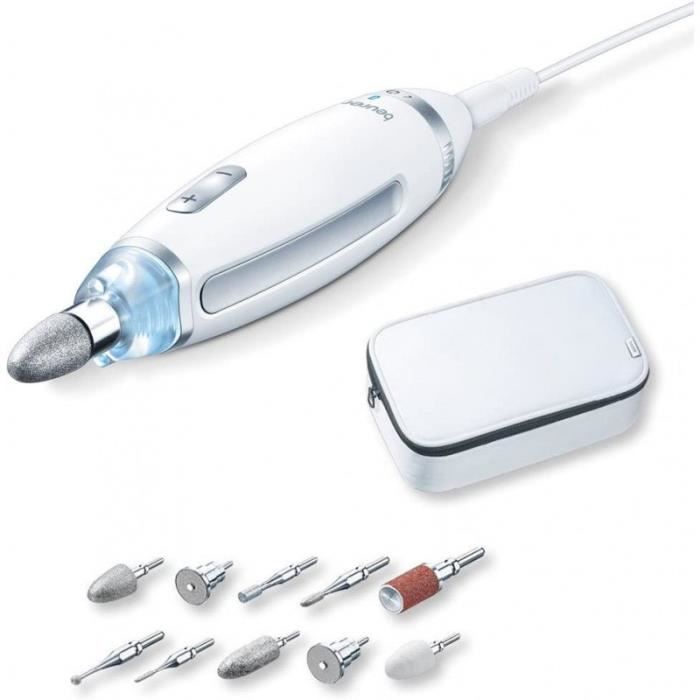 BEURER MP 62 Kit manucure pédicure électrique pour les soins des ongles Vitesse réglable