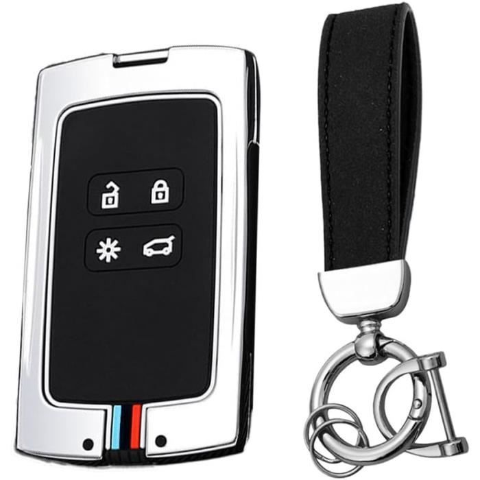 ontto Custodia portachiavi per auto adatta per Renault Austral Arkana Megane Clio 5 Kadjar Dacia Duster Sandero Custodia portachiavi in vera pelle blu