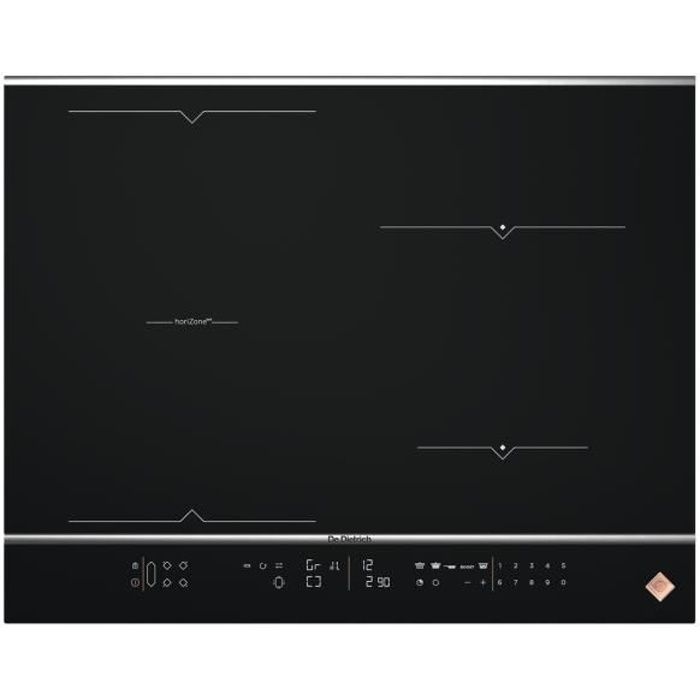 Table de cuisson induction DE DIETRICH DPI7686XS - 3 foyers - Boosters - 9 niveaux de puissance