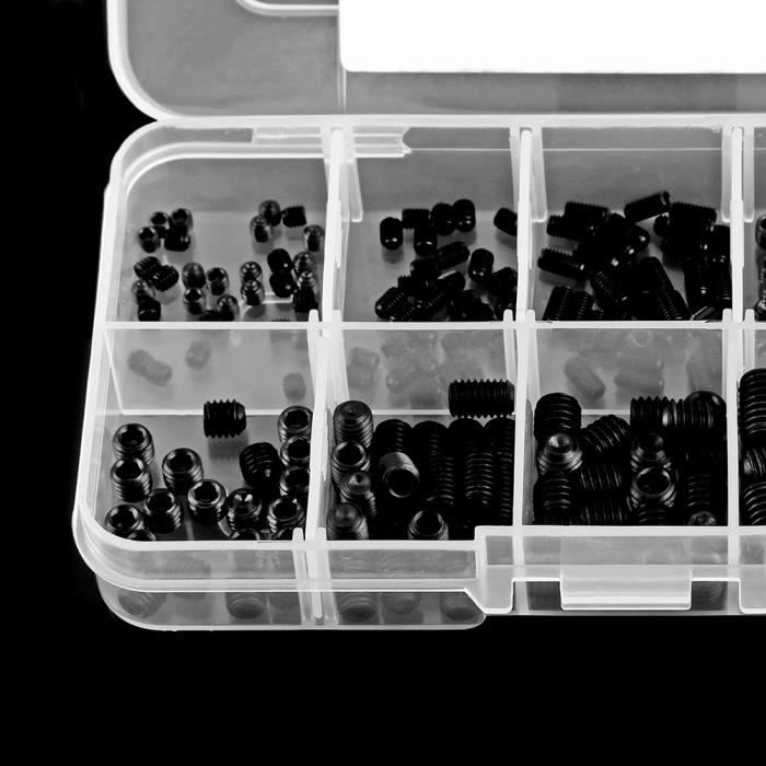 10 Vis Sans Tête M4 X 4mm Acier Allié 12.9 - Tête Hex Creuse, Point Cuvette, Marque Uxcell