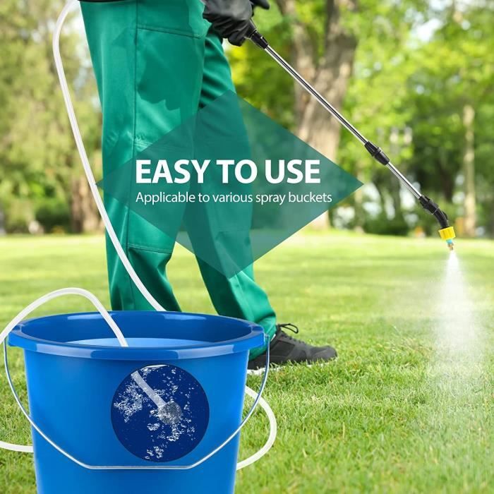 Pulvérisateur électrique Rechargeable Pour Jardin - 5m Tuyau + 3 Buses + Lance Télescopique - Arrosage Et Traitement Facile - 7