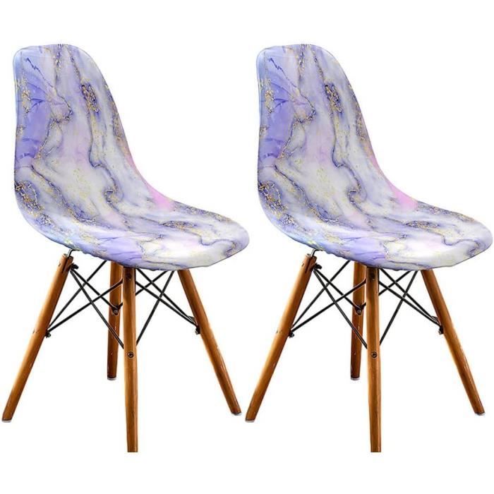 Housses De Chaise Scandinaves Highdi - Lot De 1/2/4/6 - Tissu Extensible Polyester - Pour Salle à Manger, Bureau