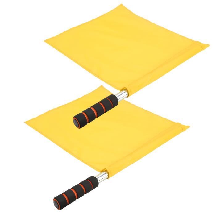 Drapeau De Juge De Touche Jaune - Drapeau Arbitre Football Compétition Robuste