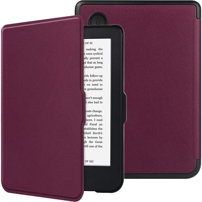 Etui Violet pour Kobo Clara 2E Coque de Protection pour Kobo Clara 2e - Tolino Shine 4 2022 Housse Magnétique Auto Réveil-Sommeil