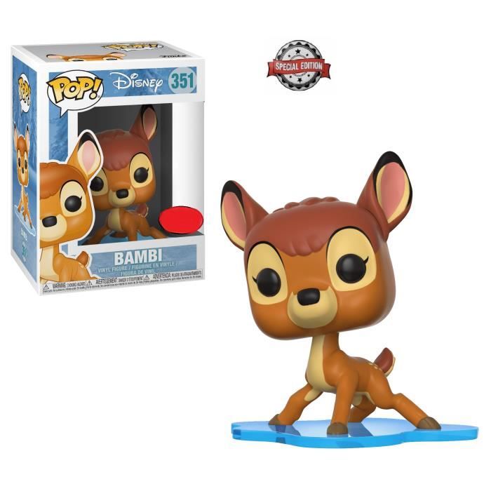 figurine disney - bambi - bambi snowflake mountain exclusive pop 10cm