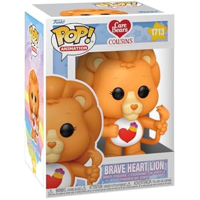 Figurine Funko Pop! Brave Heart Lion Care Bears Vinyle de Haute Qualité 95 cm