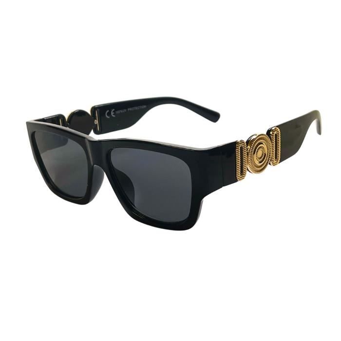 BIGGY Lunettes Soleil Mixte Homme Rectangle Or PRESAGE VERSUS Meduse Noir Masque noir Achat Vente lunettes de soleil Homme Adulte Noir Black Friday Cdiscount