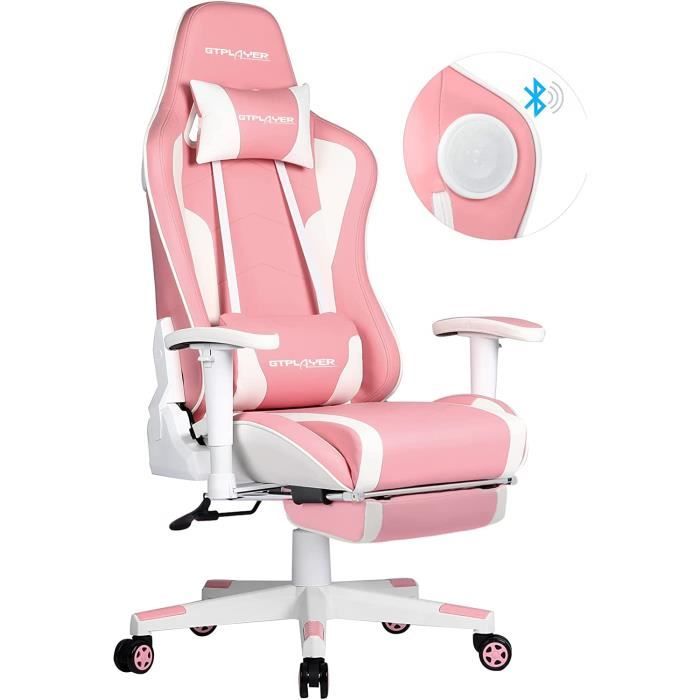 Chaise gaming - GTPLAYER - GTPLAYER - Repose-pieds télescopique - Haut-parleur Bluetooth - Mousse à mémoire de forme