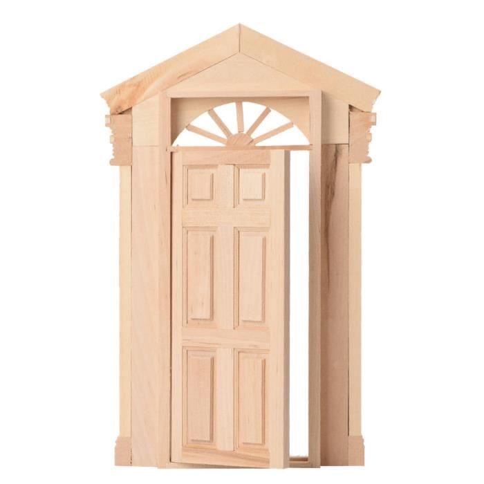 Porte En Bois Miniature 1:12 - Accessoire Maison De Poupée Bricolage Enfant