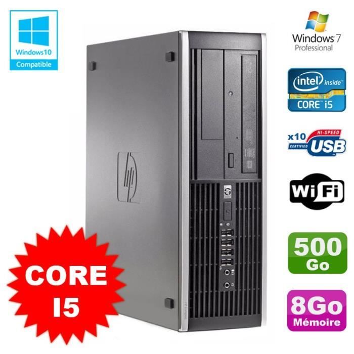 Vente Ordinateur de bureau PC HP Compaq Elite 8100 SFF Intel Core i5 650 3.2GHz 8Go 500Go Graveur WIFI W7 pas cher