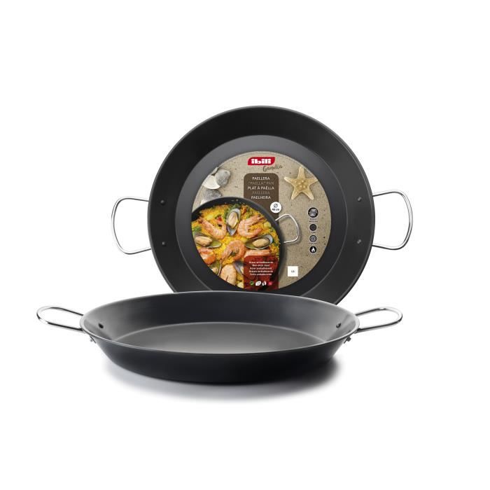 IBILI - Poêle à paella Inducta, 32 cm, Acier, Antiadhésif, 5 portions
