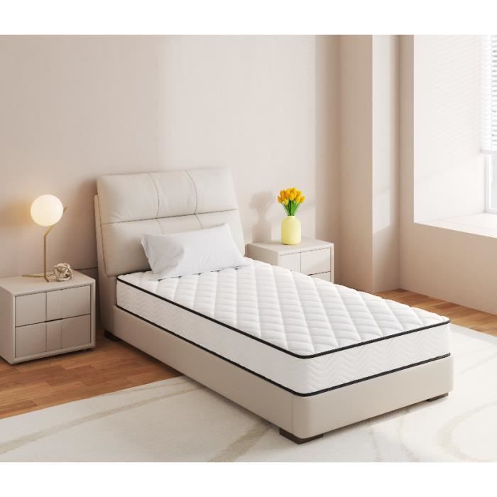 Matelas - IZTOSS - 90x190 cm - Mémoire de forme - Épaisseur 17 cm - 7 Zones Ergonomiques