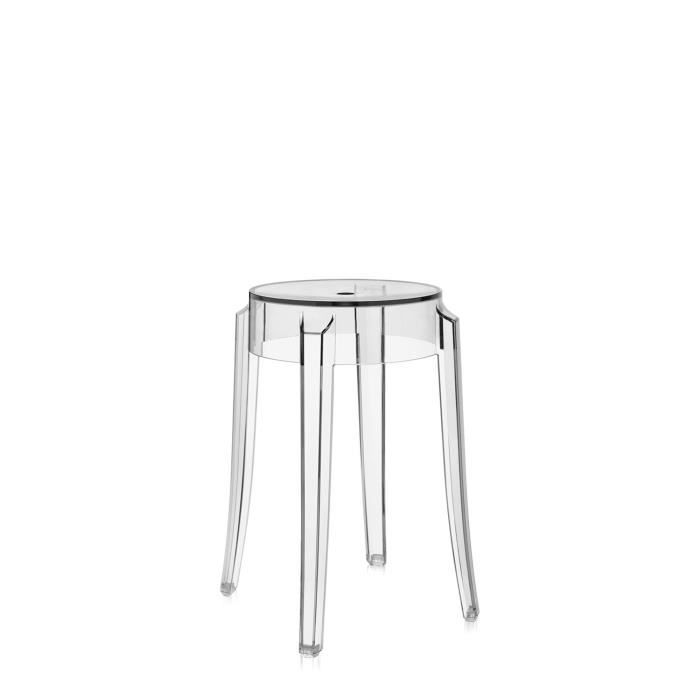 Kartell Tabouret Charles Ghost H46 cm Cristal Cdiscount Maison