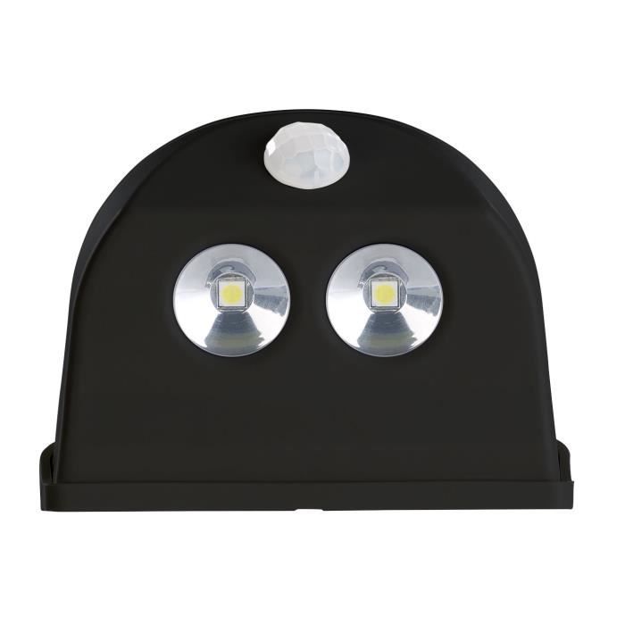 Lampe de porte à LED - LUMINEA - Noir - 50 lm - Détecteur de mouvement - Autonome Lampe de porte à LED - LUMINEA - Noir - 50 lm - Détecteur de mouvement - Autonome