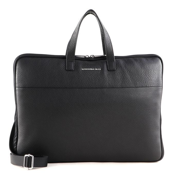MANDARINA DUCK Cartable noir en cuir pour homme - Mellow Urban Briefcase Nero 182118