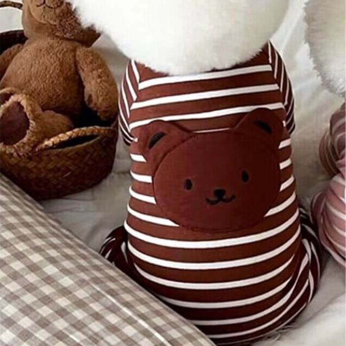 Meilleurs prix pour Pyjama pour chien rayé chaud et confortable - minifinker - Teddy Bichon - Bleu - 4 pattes