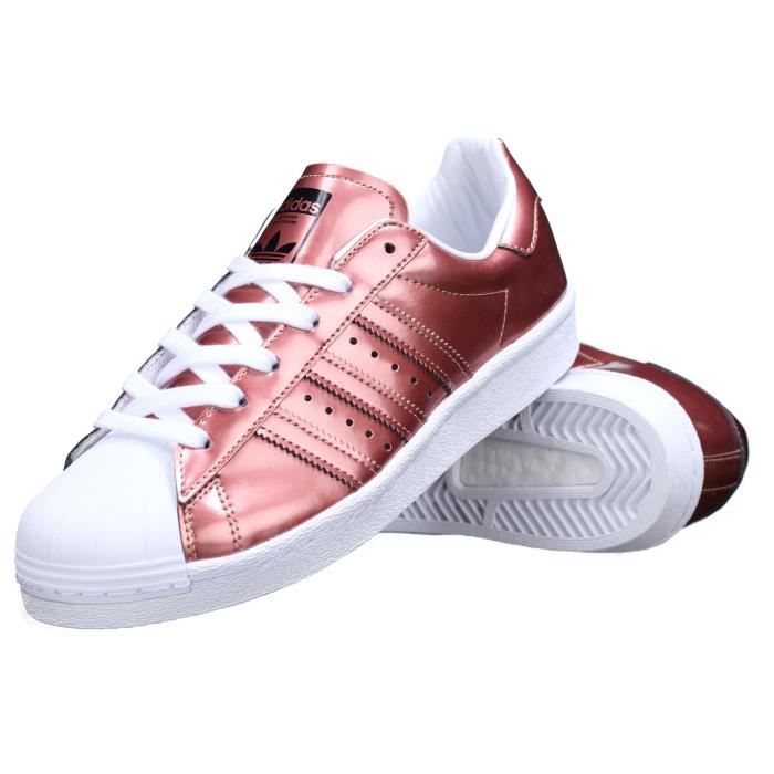 adidas superstar femme blanche et bronze