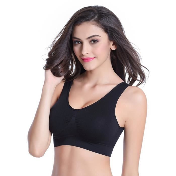 Brassière de sport femme - Yoga - Grande taille - Noir